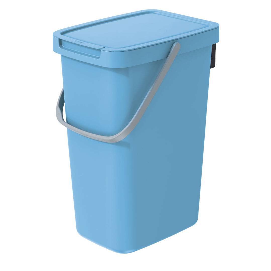 Poubelle de tri 12l Keden Systema Q couleur bleu clair