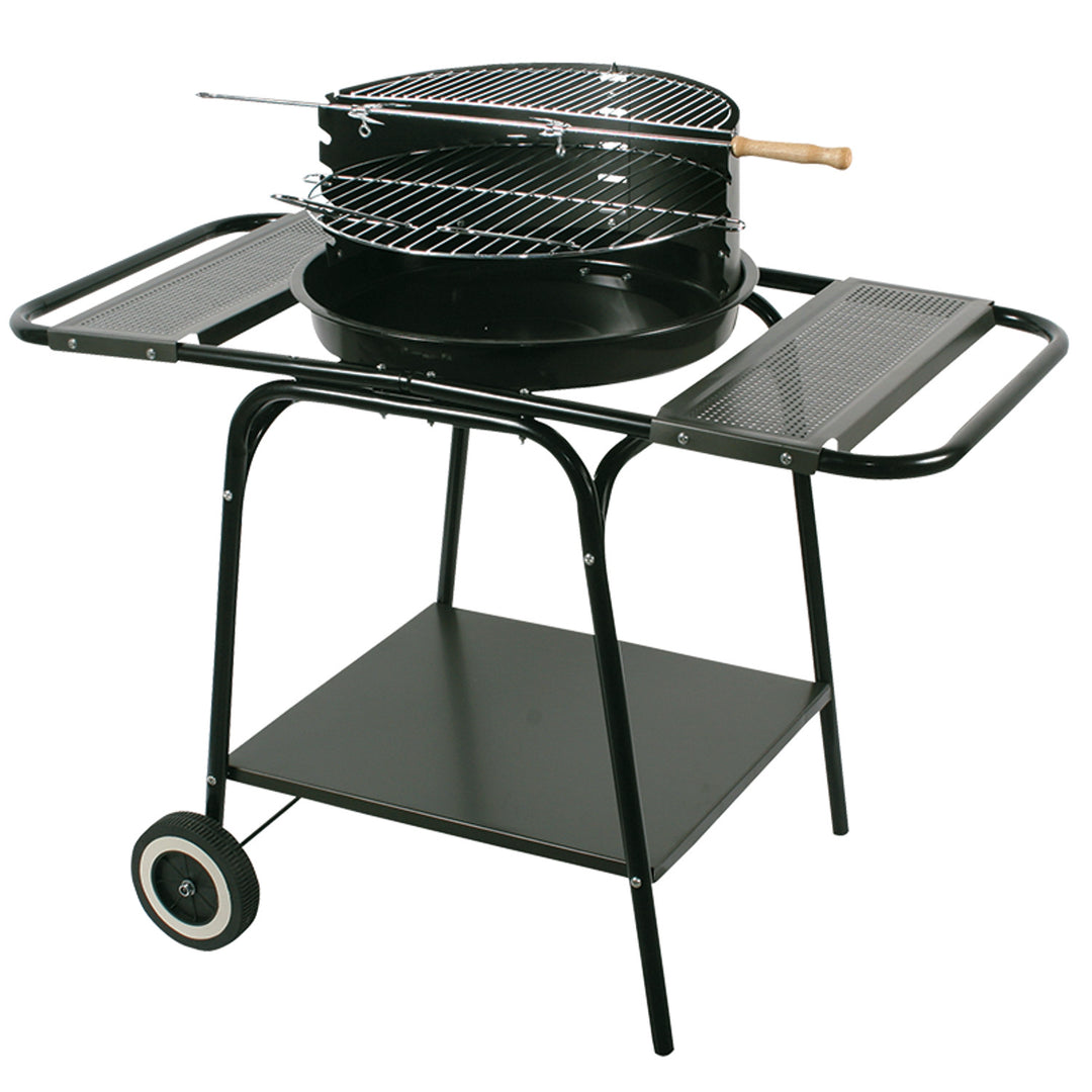 Master Grill &amp ; Party, 2 étagères, roulettes, acier, MG906