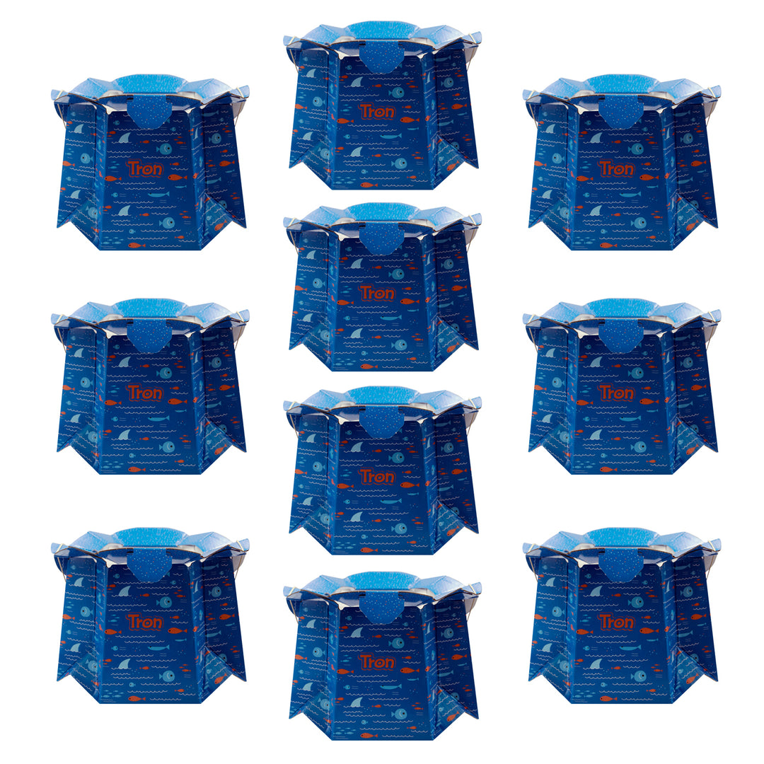 Pot de chambre jetable Tron, poisson, jusqu'à 30 kg, lot de 10 pièces