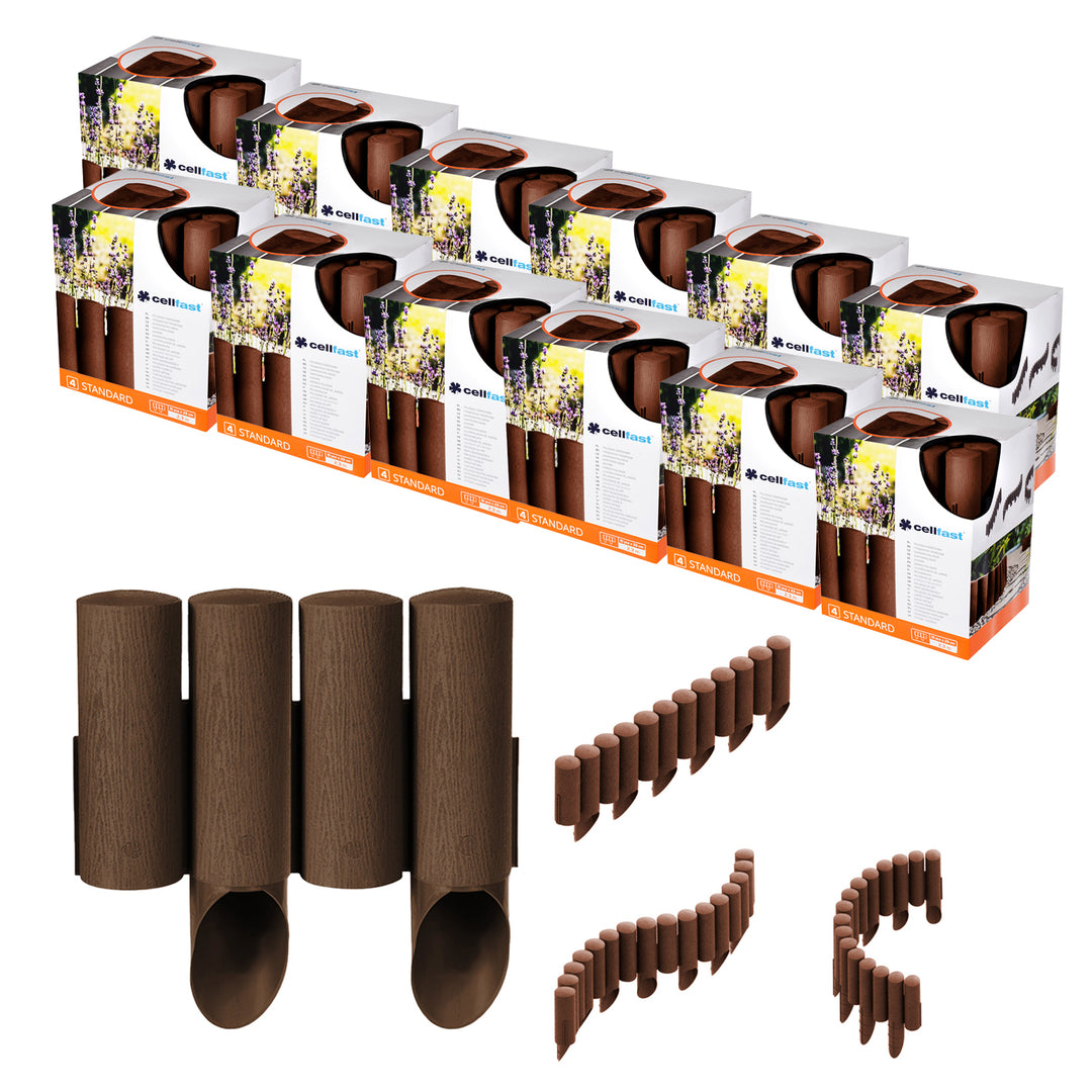 Paisade de jardin Cellfast, résistante au gel, 27,6 m, marron