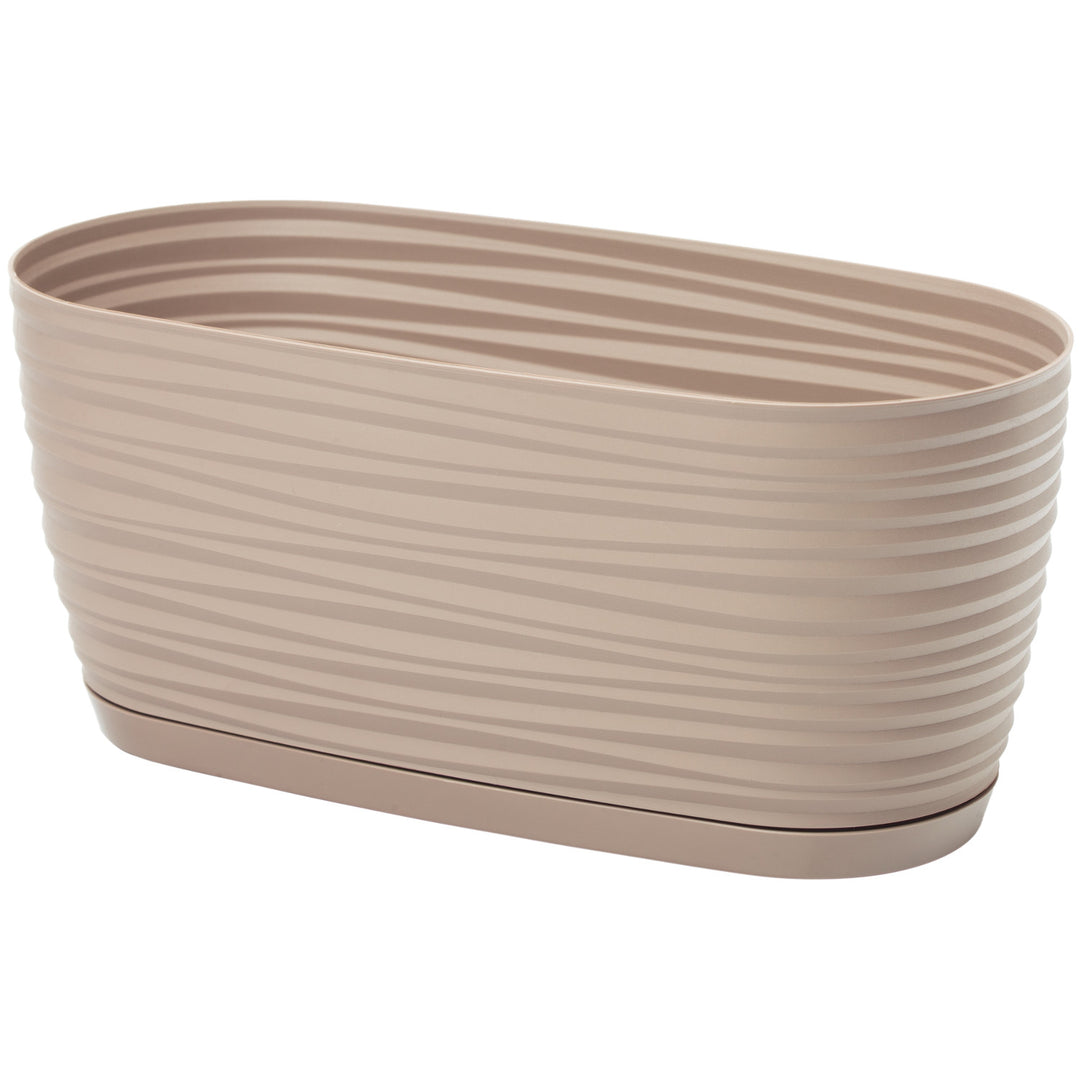 Sahara Petit 27 boîte avec support gris-beige plastique 26.7x12.6x11.8cm