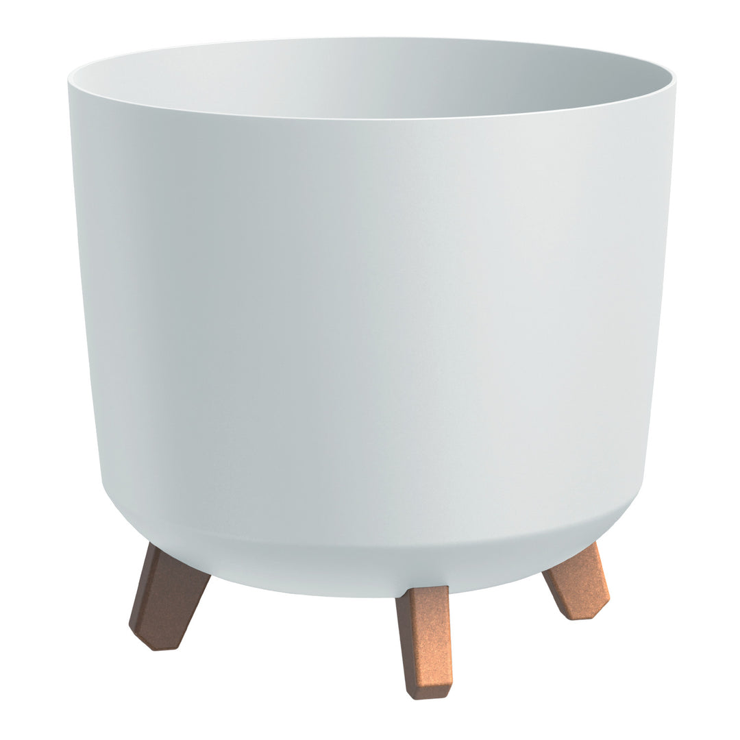 Pot de fleurs Prosperplast, sur pieds, insert d'irrigation, hauteur 28,5cm, blanc, Gracia Tubus