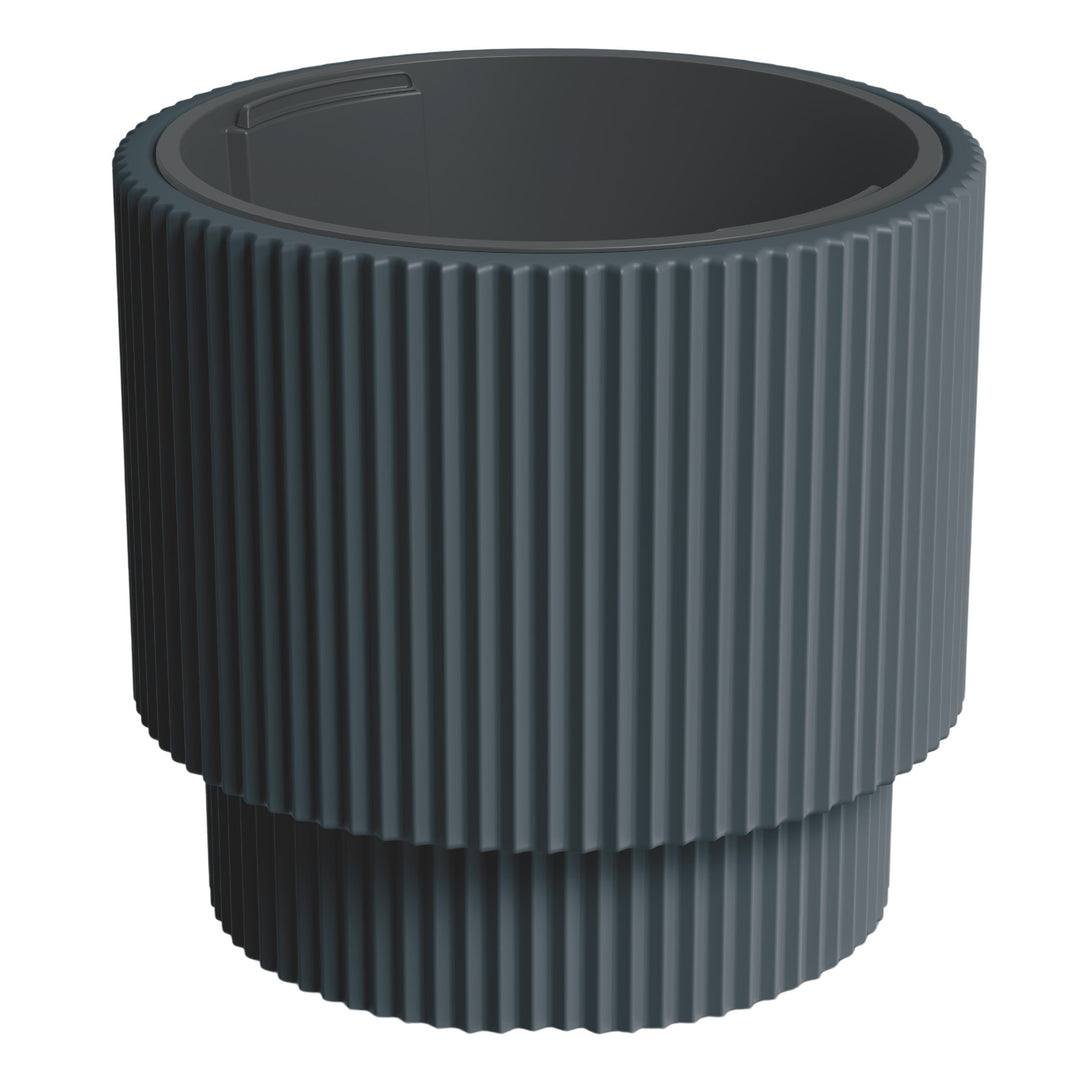 Pot de fleurs Prosperplast, avec insert, hauteur 37,5cm, anthracite, Milly