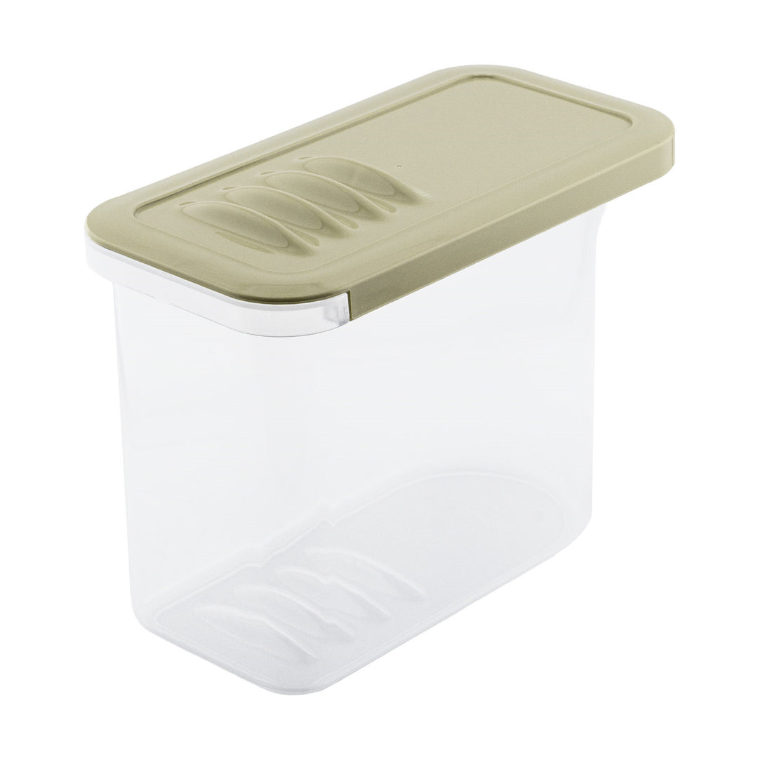 Récipient alimentaire BranQ, 1l, transparent, couvercle vert olive, Shark