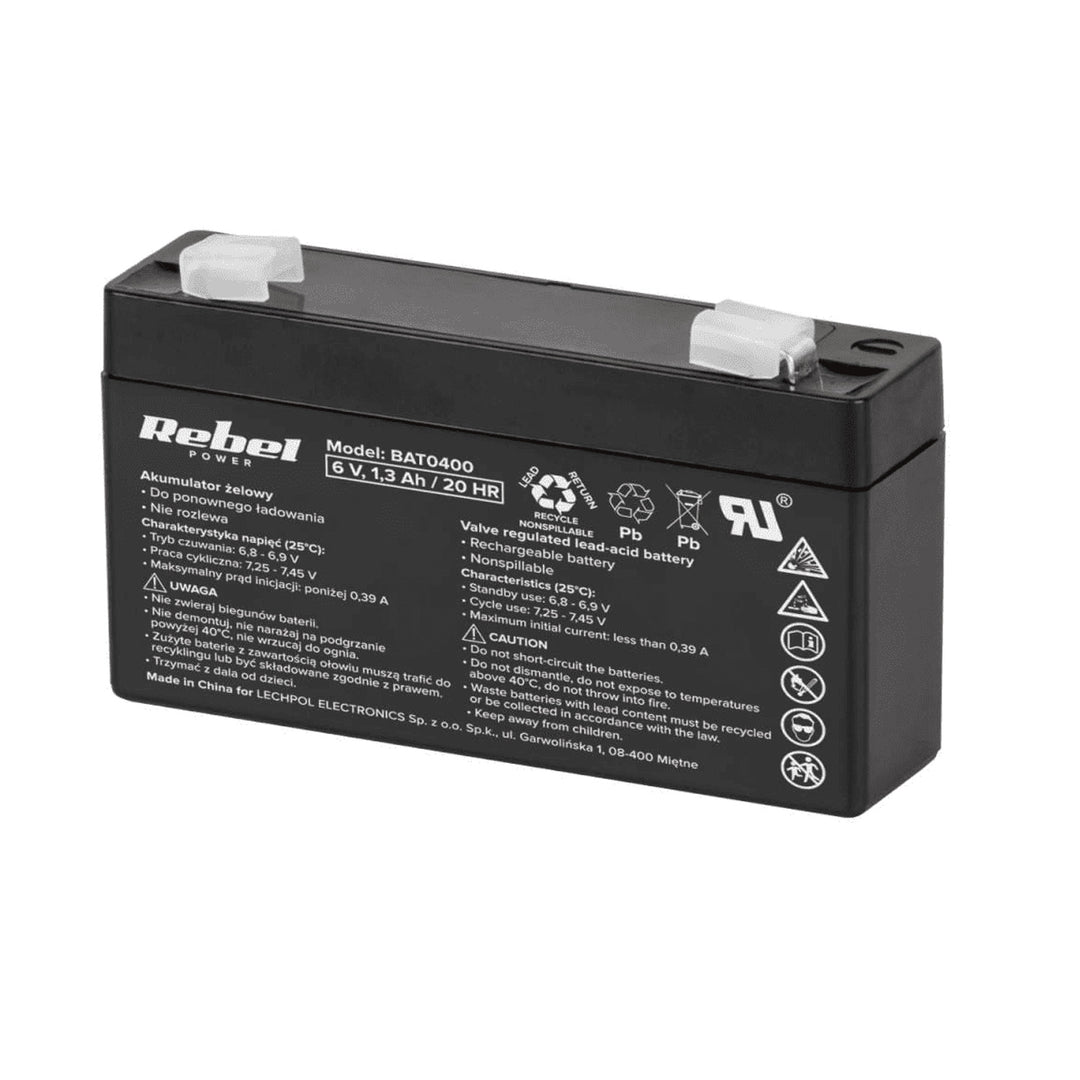 Batterie gel 6V 1.3Ah Rebel Sans entretien Pour UPS etc.