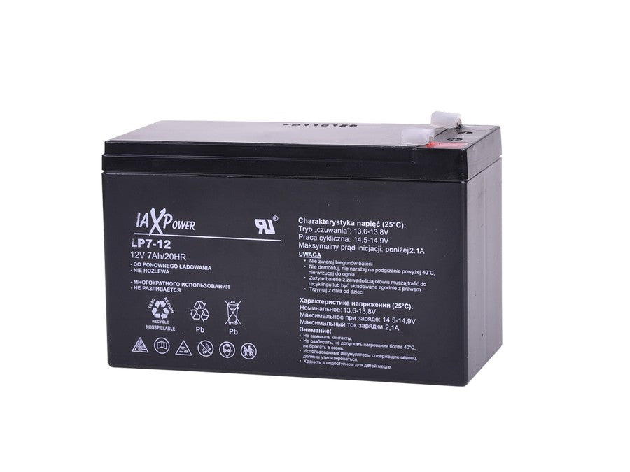 Batterie gel rechargeable 12V 7.5Ah sans entretien MaxPower