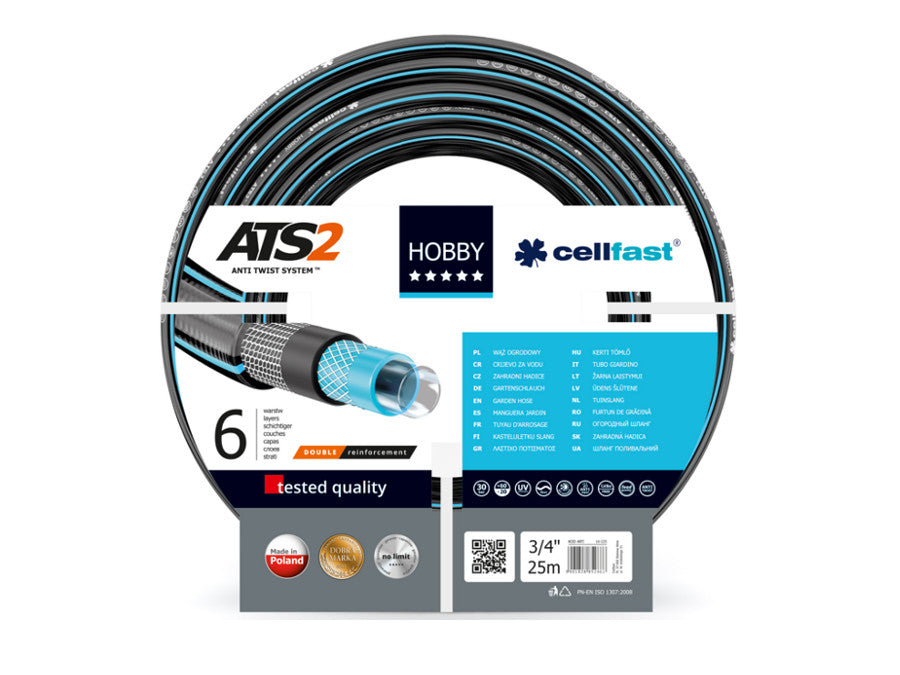 Cellfast Hobby tuyau d'arrosage 6 plis ATS2 3/4" 25m