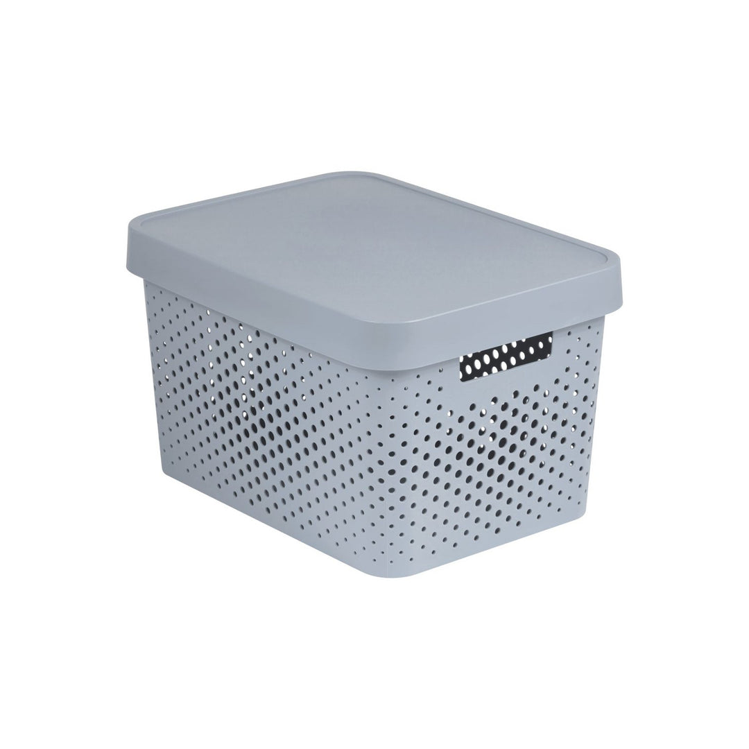 Conteneur ajouré Curver, polyvalent, avec couvercle, gris, 17l, Infinity