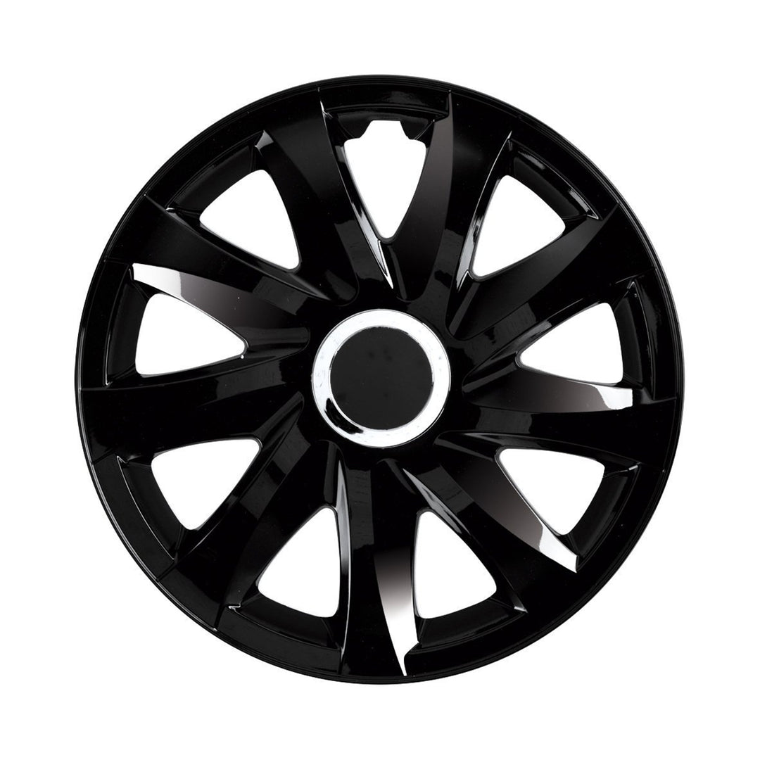 NRM DRIFT 15" enjoliveurs universels noir laqué press-on 4 pièces