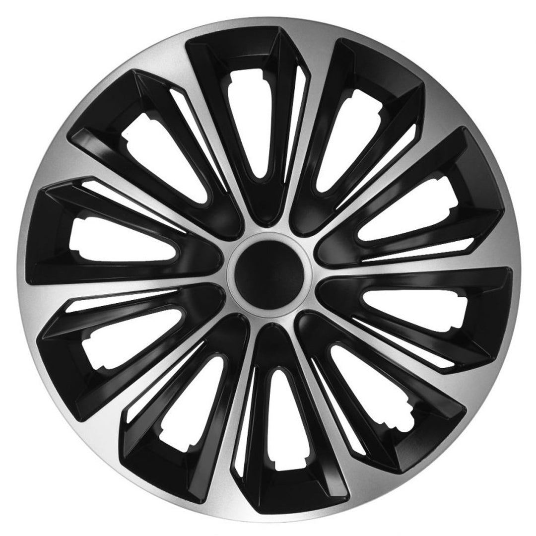 Enjoliveurs 15 "4 pcs NRM DUOCOLOR FORTE noir argent