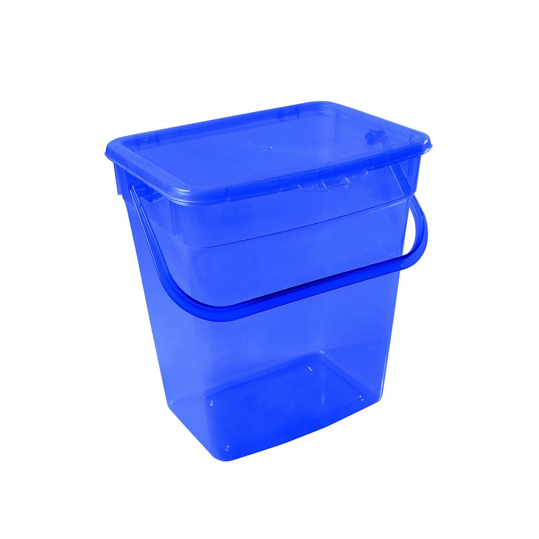 Récipient à poudre Plast Team 10L bleu transparent
