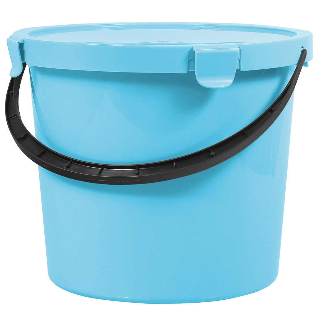 Seau Plast Team Berry 10L avec couvercle bleu clair