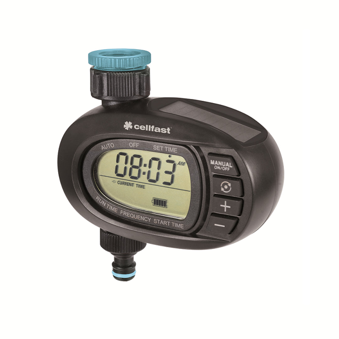 Programmateur d'irrigation solaire Cellfast Ergo avec affichage clair