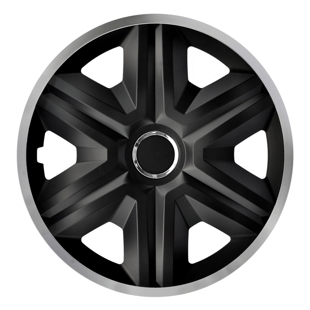 Enjoliveurs de roues noir- argent 14" lot de 4 pièces FAST LUX