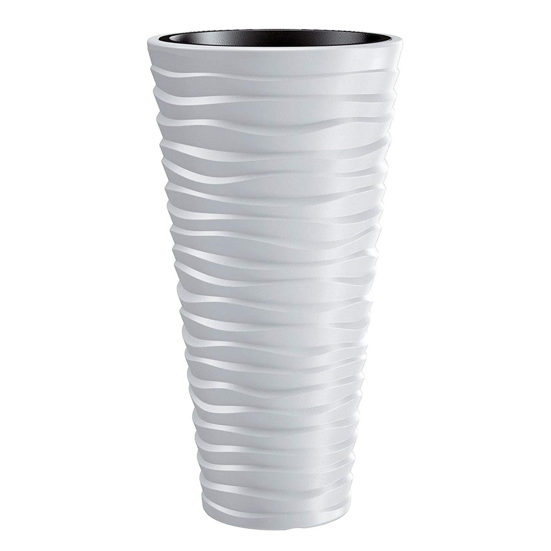 Pot de fleurs avec insert amovible Sand Slim DPSA400 blanc