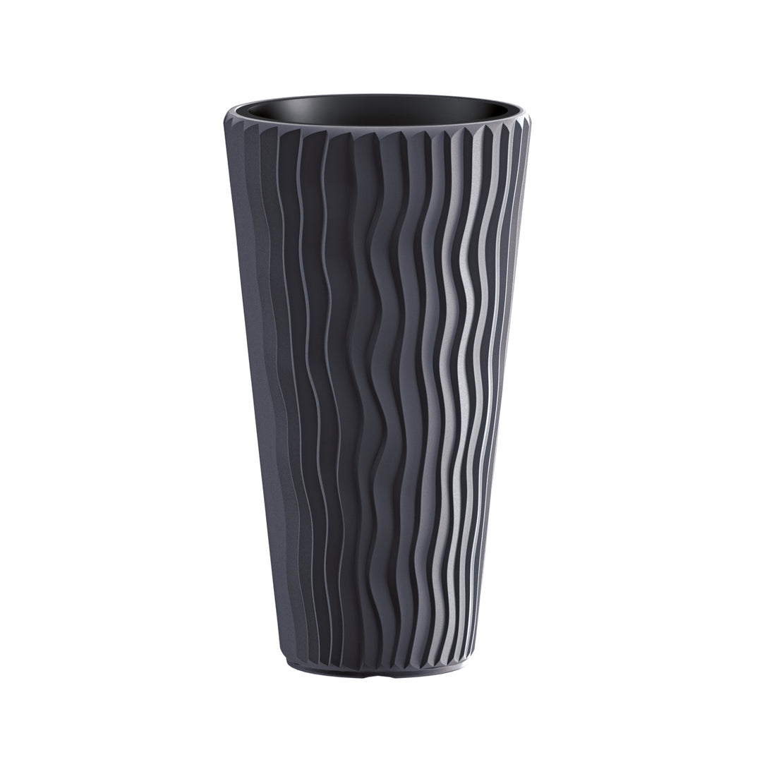 Pot de fleurs avec insert Sandy Slim DPSP400-S433 - anthracite