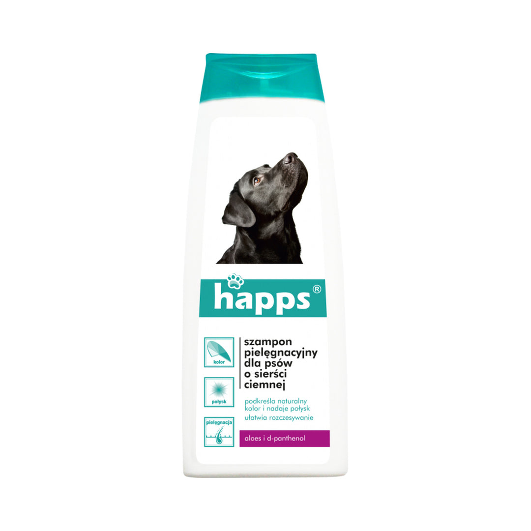 Shampooing de soin pour chiens aux cheveux noirs Happs 200ml