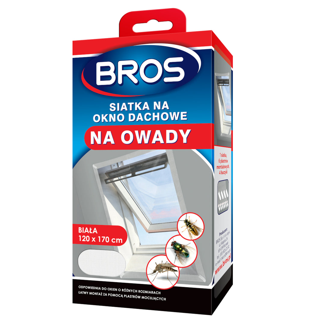 Moustiquaire fenêtres de toit contre insectes Bros 120x170 blanc