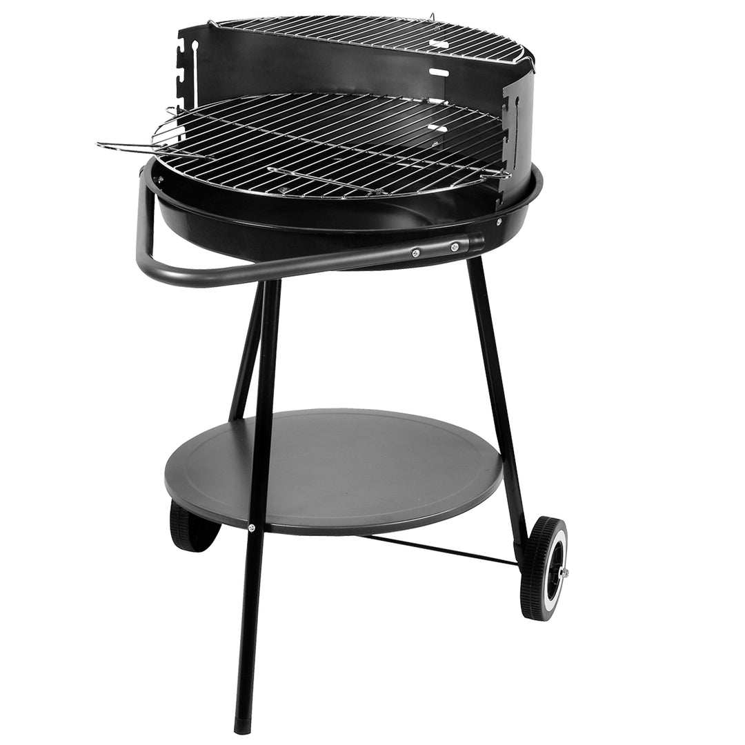 Barbecue au charbon de bois avec roues et étagère Master Grill MG911