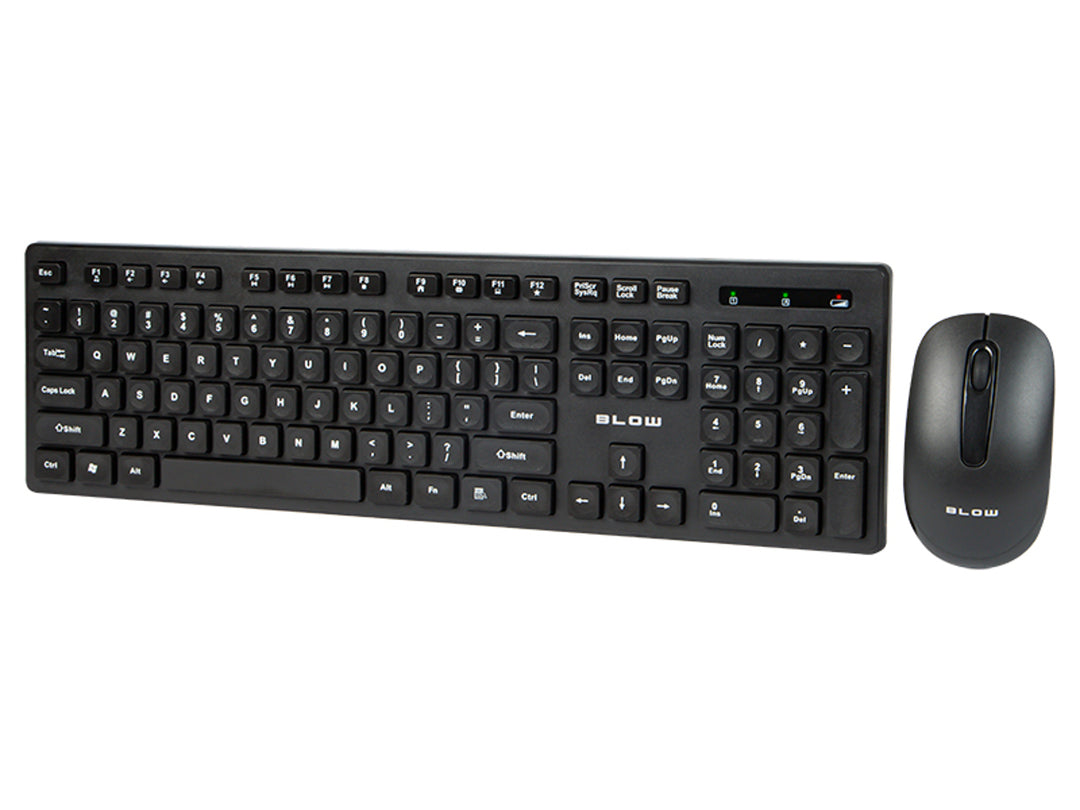 Kit clavier et souris 2,4GHz sans fil, disposition QWERTY, récepteur USB, portée jusqu'à 10m pour PC et ordinateur portable noir