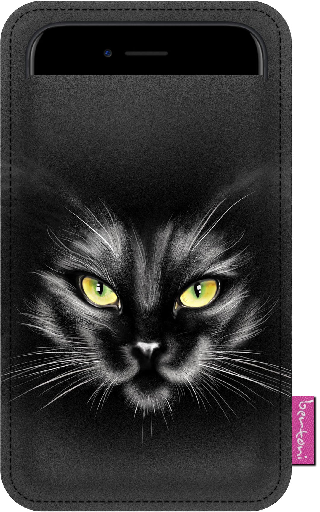 Étui pour téléphone portable en feutre Bertoni 100x175 mm Housse de protection motif Nero