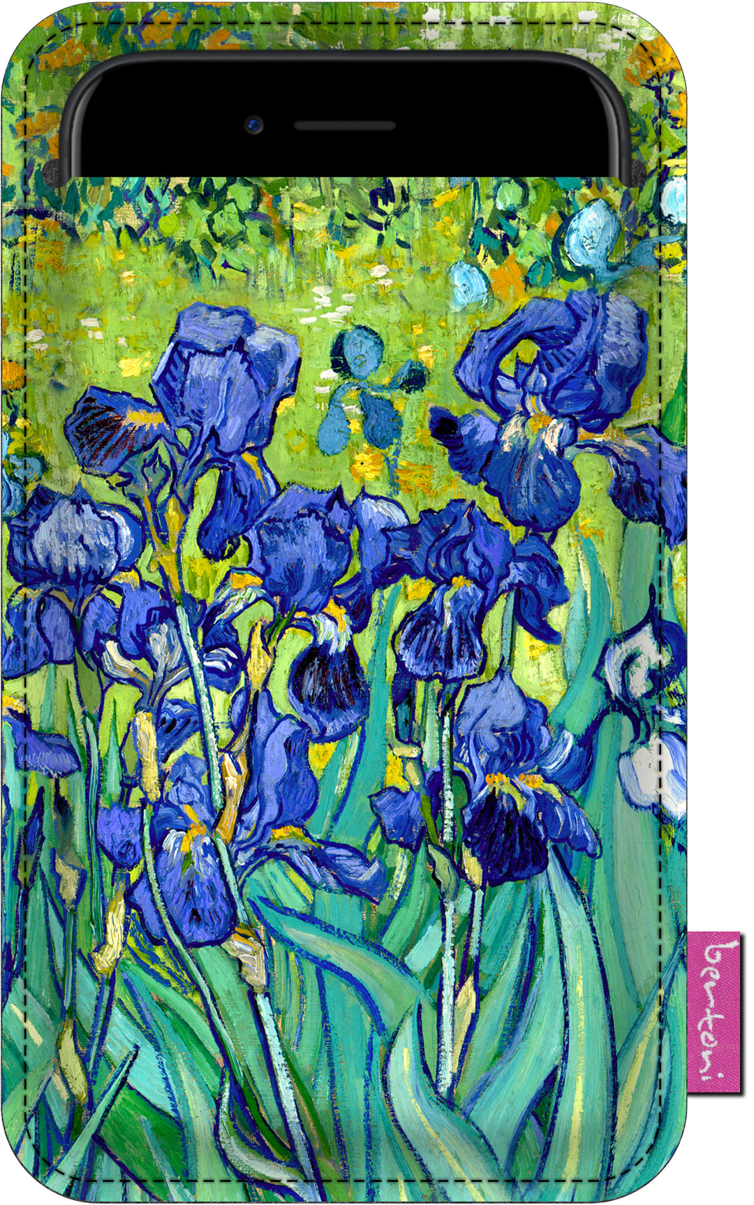 Étui pour téléphone portable en feutre Bertoni 100x175 mm Housse de protection, motif Iris