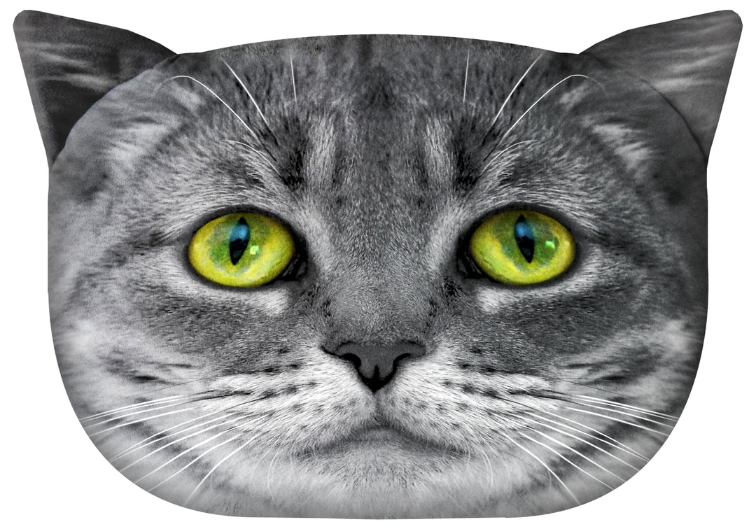 Coussin design et câlin avec motif de chat Lolek Coussin décoratif avec fermeture éclair cachée Bertoni