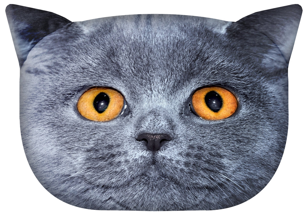 Coussin design et câlin avec motif de chat Leon Coussin décoratif avec fermeture éclair cachée Bertoni