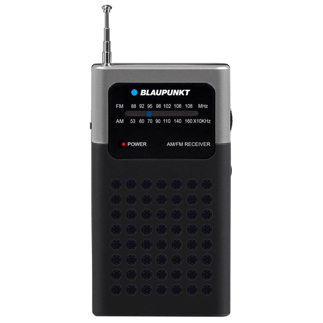 Radio de poche AM/FM Radio portable Antenne télescopique Format de poche Haut-parleur intégré 1,5" Fonctionne sur piles