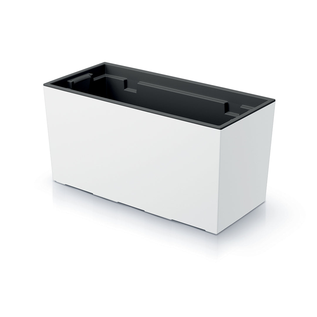 Jardinière avec insert pot de fleurs Prosperplast Urbi Case DUC400-S449 - blanc