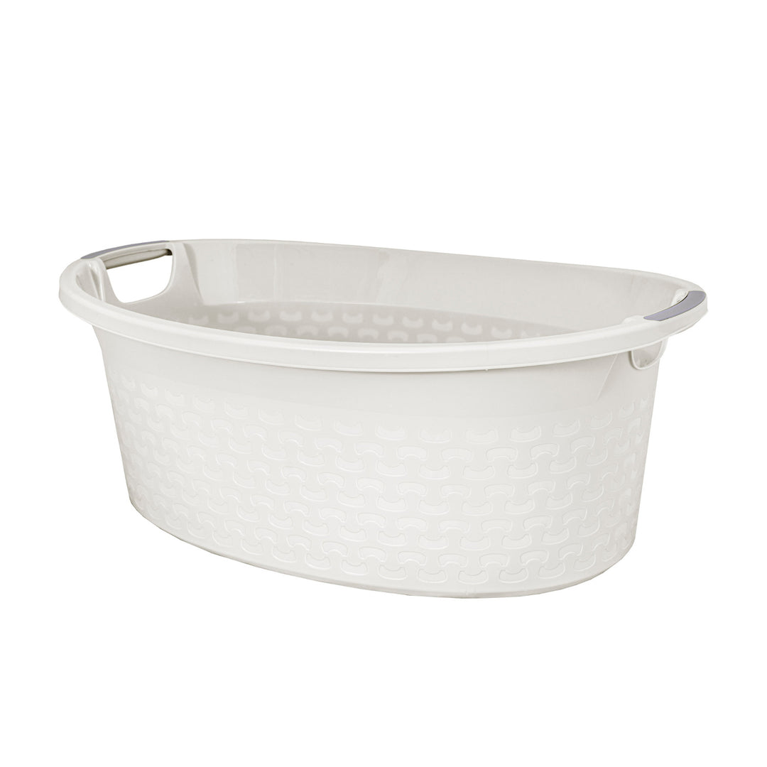 Bac à Linge avec Poignées Branq Cotton 40L blanc antique