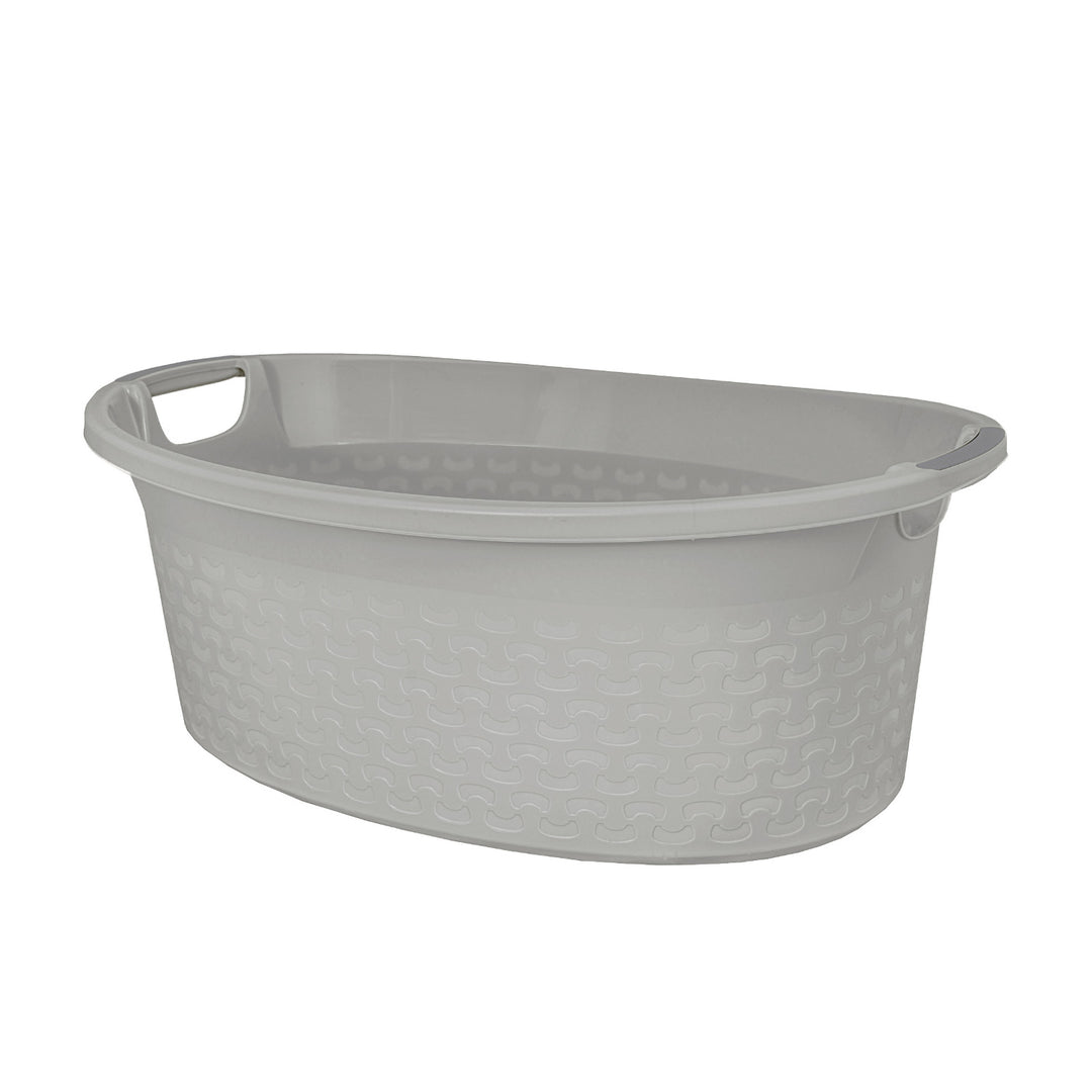 Panier a linge Bassine Branq Cotton avec poignées 40L gris