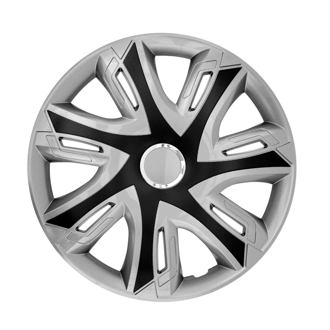 NRM Supernova bicolor noir/argenté/noir enjoliveurs 15'' 4 pièces
