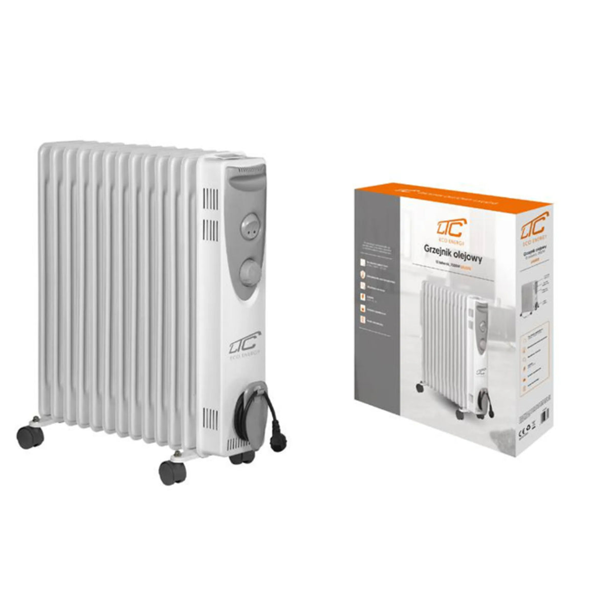 Radiateur à Bain D'huile CAMRY PREMIUM 2500W - 11 Ailettes - 3 Puissances, Télécommande, Minuterie, Roulettes