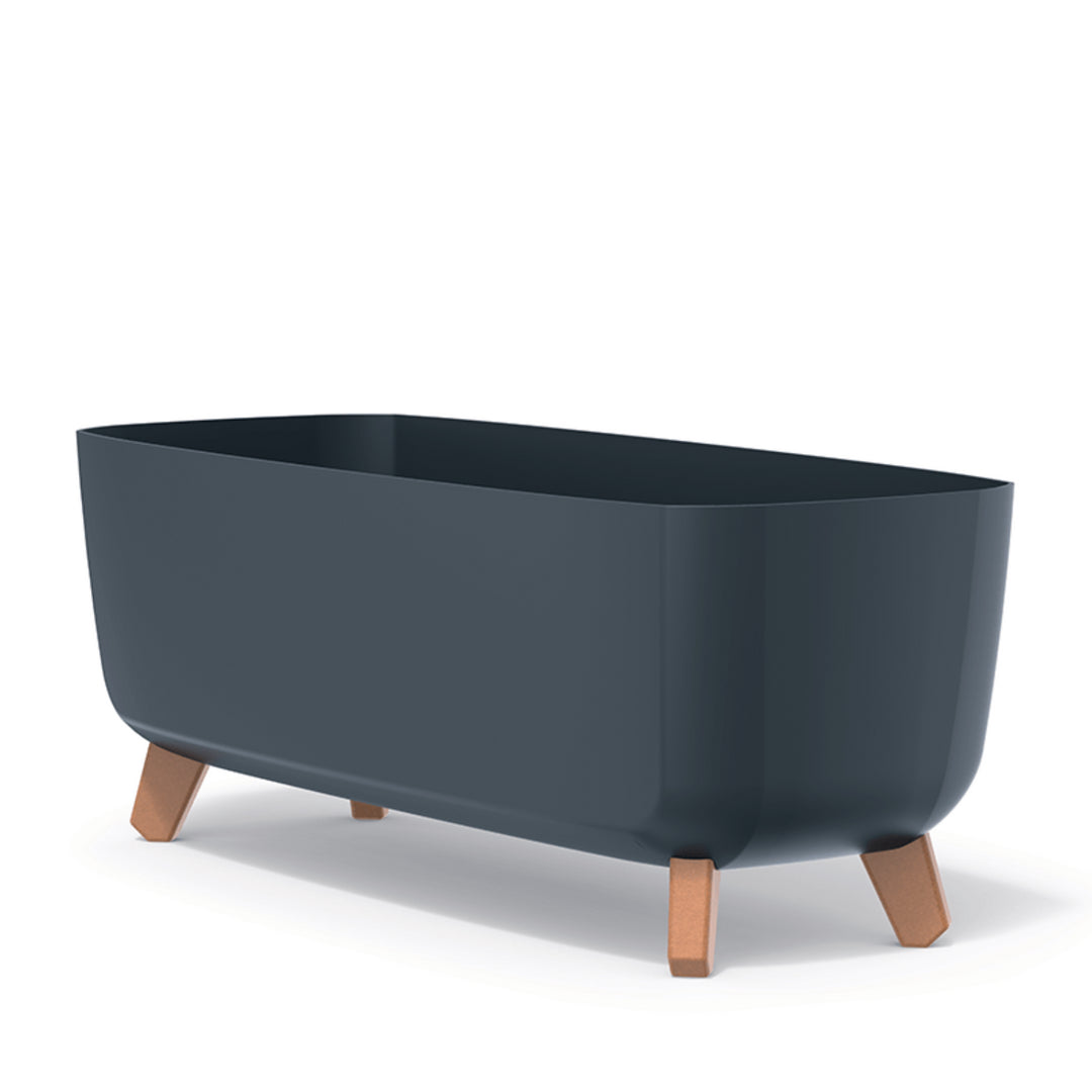 Prosperplast Pot de fleurs Gracia Case DGCL600-S433 avec pieds et insert - couleur anthracite