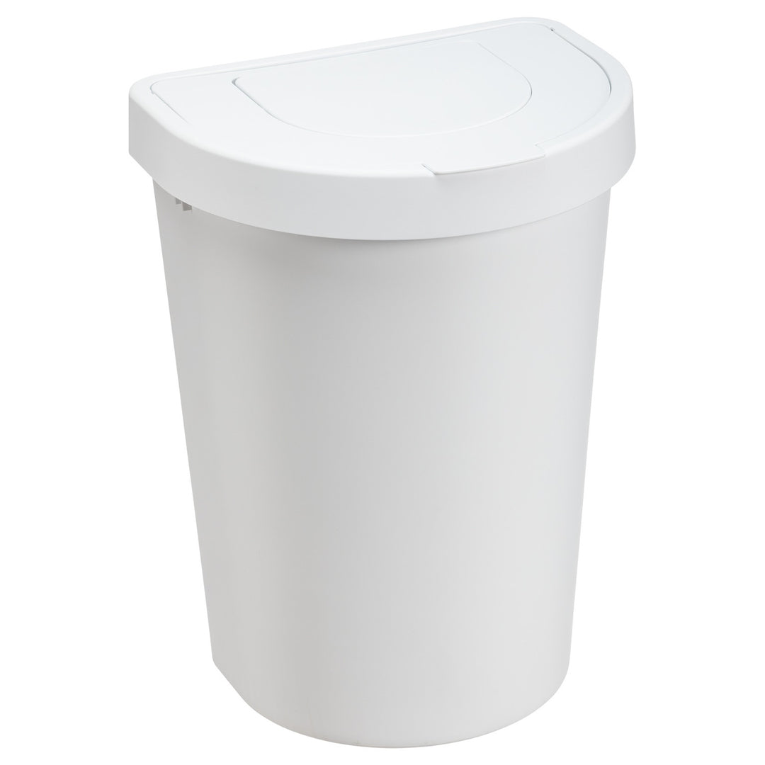 Plast Team Seattle Swing Corbeille à papier couvercle rabattable blanc 25 l
