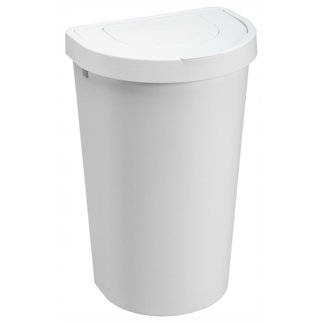Corbeille à papier Plast Team, couvercle rabattable, blanc, 45 l, Seattle Swing