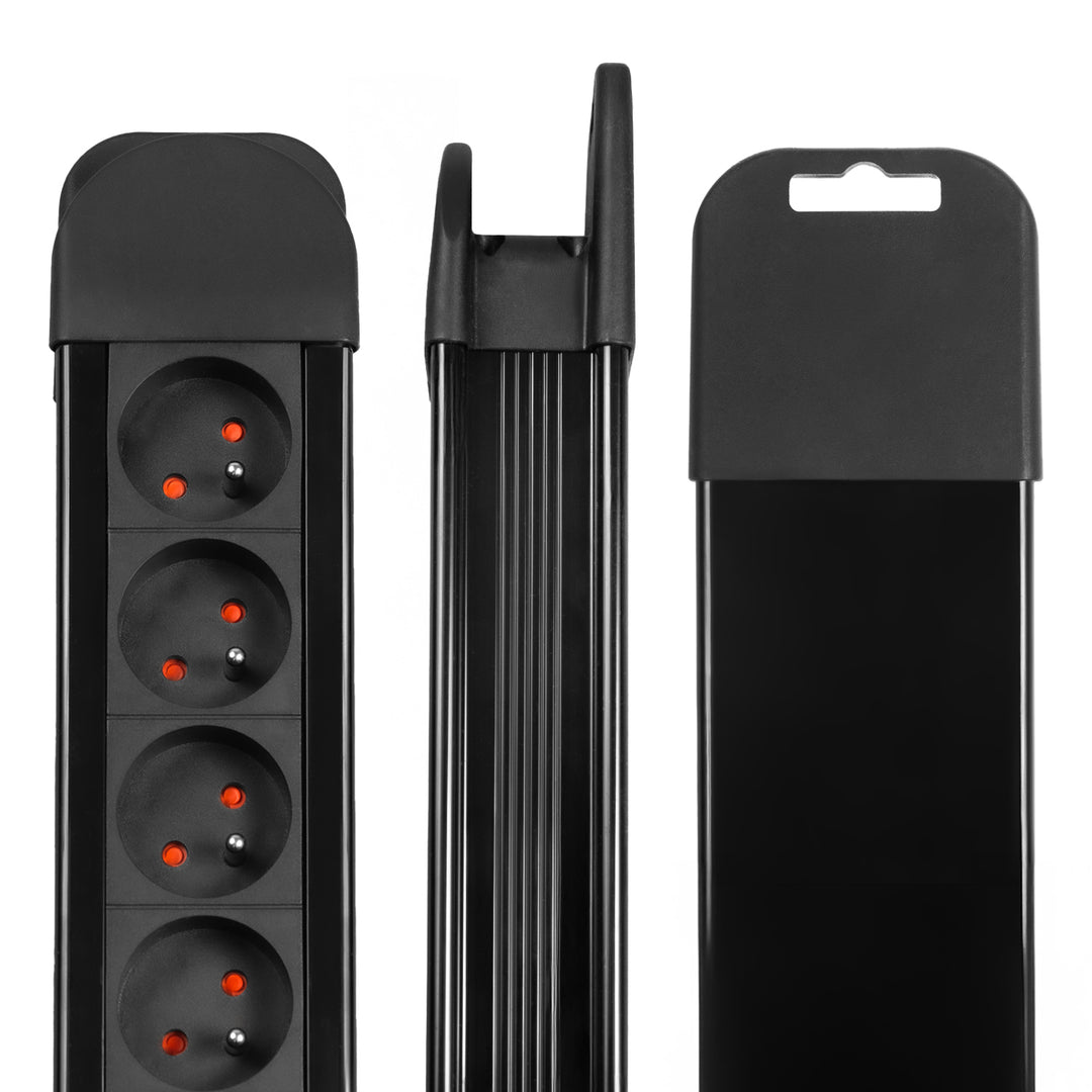 Multiprise Maclean, rallonge 10 prises, 2 interrupteurs, protection et signalisation de surcharge, 3680 W, MCE10