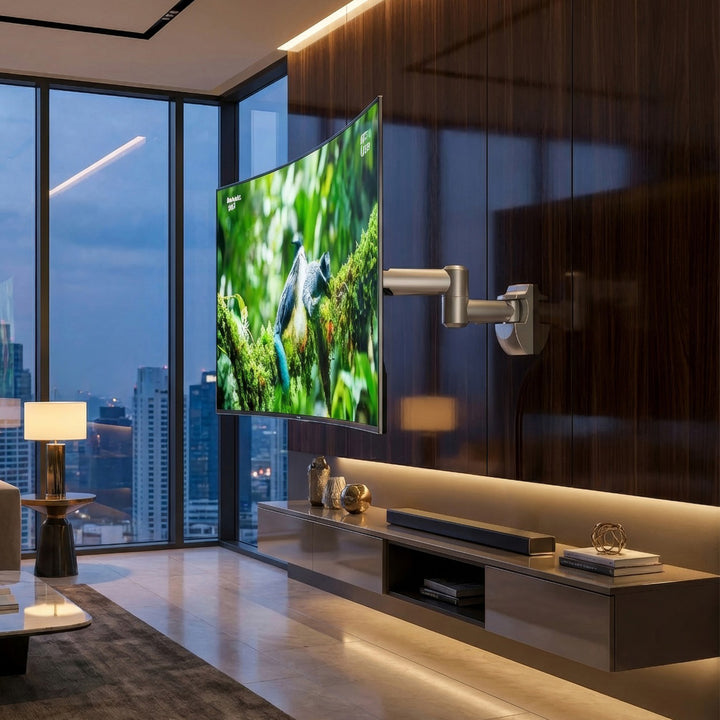 Support pour téléviseur ou moniteur Maclean, universel, max. VESA 200x200, 23-50", 30 kg, argenté, MC-503A S