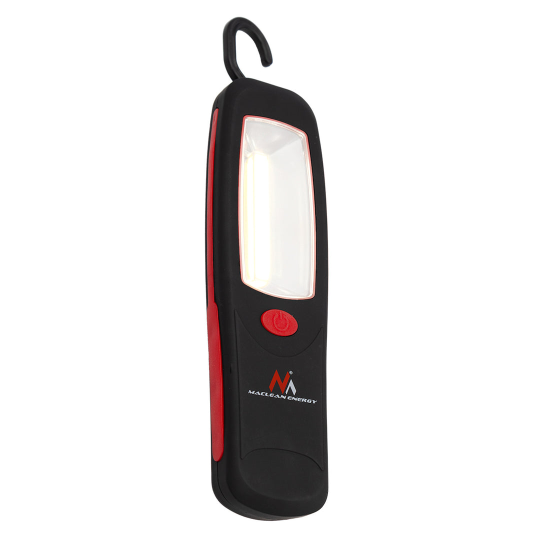 Lampe d'atelier COB LED Maclean, aimant, crochet, 3 piles AA, MCE03