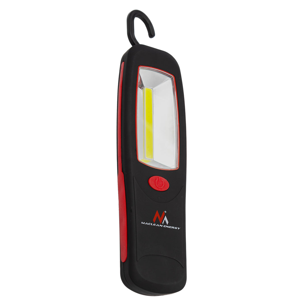 Lampe d'atelier COB LED Maclean, aimant, crochet, 3 piles AA, MCE03