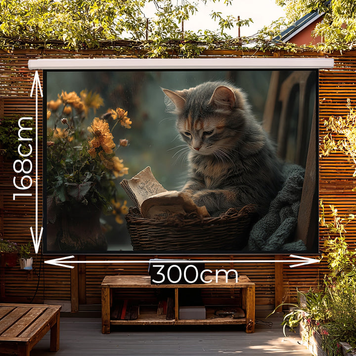 Écran de projection électrique télécommandé 135" 16:9 300x168 Maclean MC-561