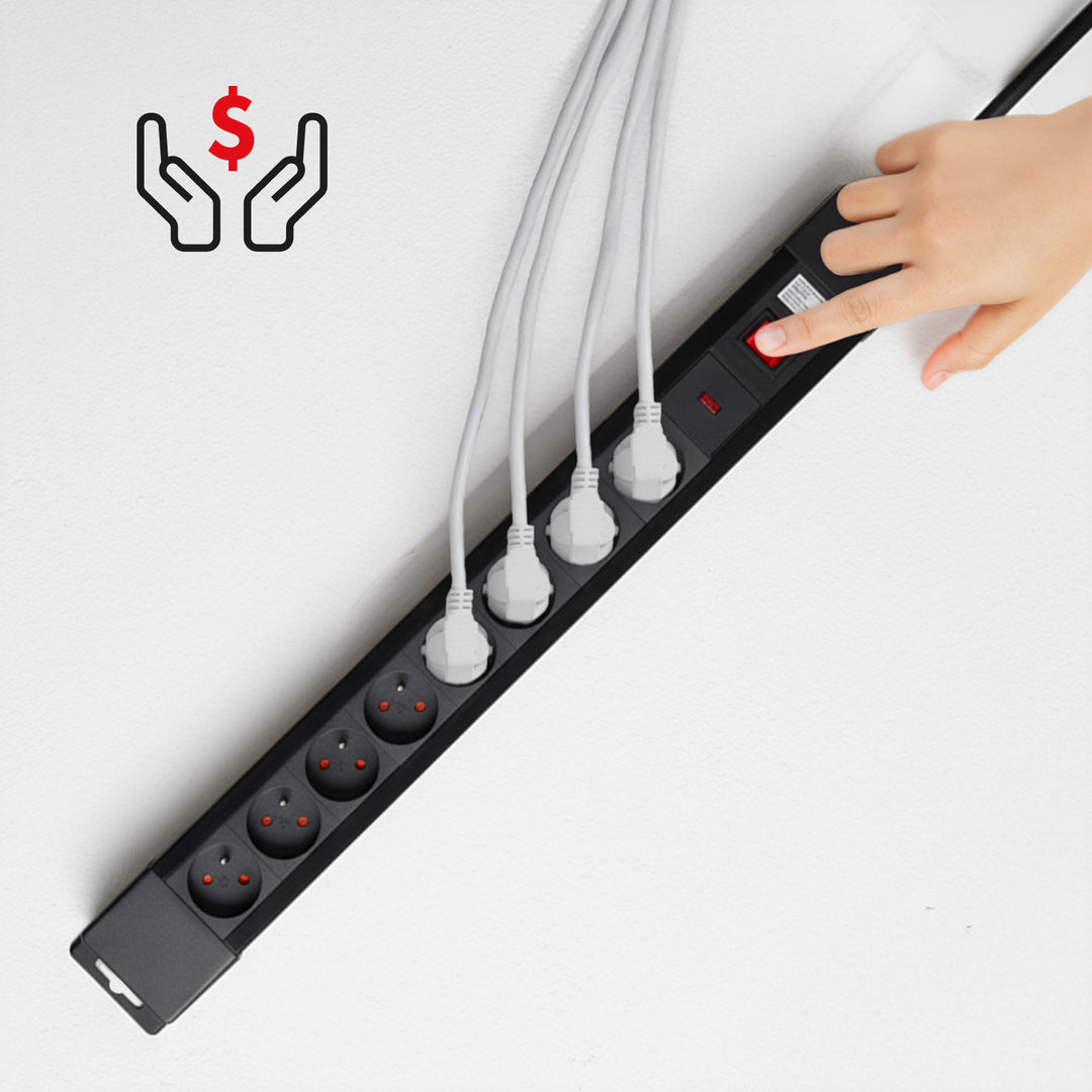 Multiprise avec 8 prises et interrupteur lumineux Maclean MCE11