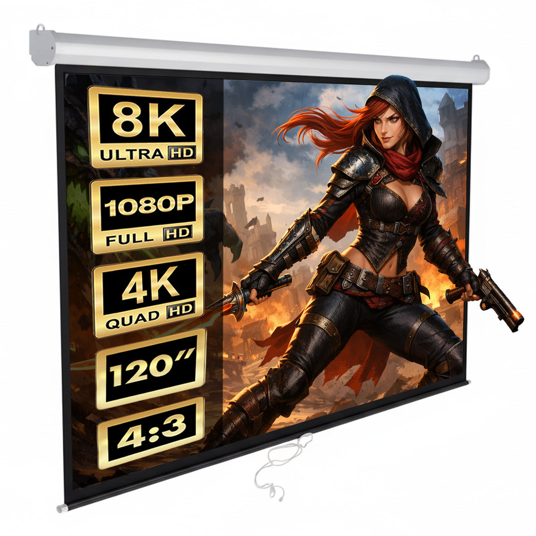 Ecran de projection verrouillage automatique 120" 4:3 240 x 180 Maclean MC-591