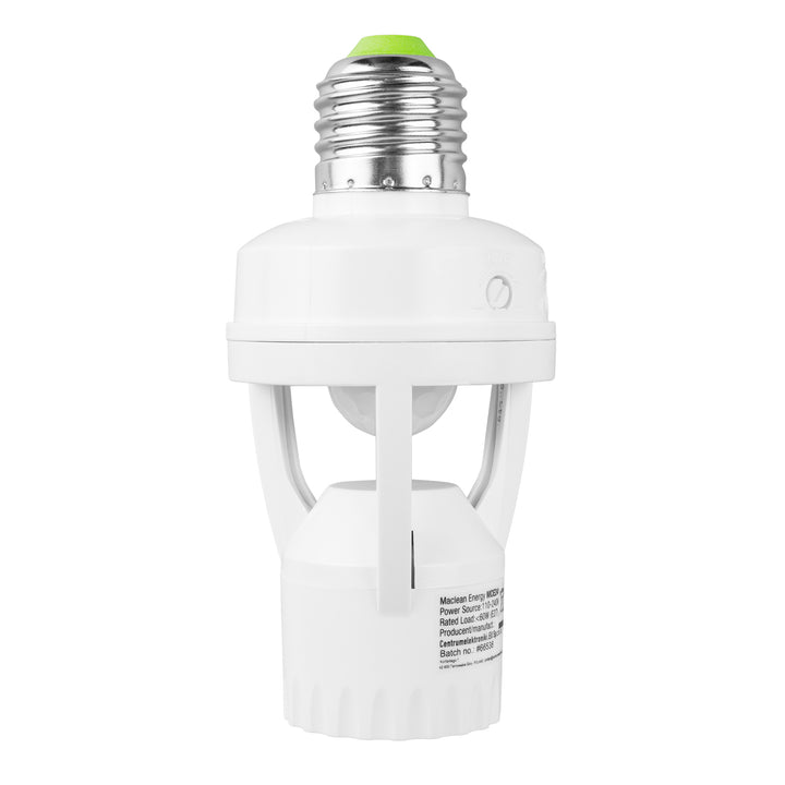 Porte-ampoule Douille avec détecteur de mouvement et crépuscule Pir 1200W Maclean Energy MCE20