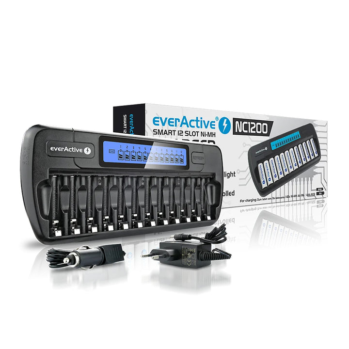 Chargeur de batterie NC1200 AA AAA R03 R06 everActive