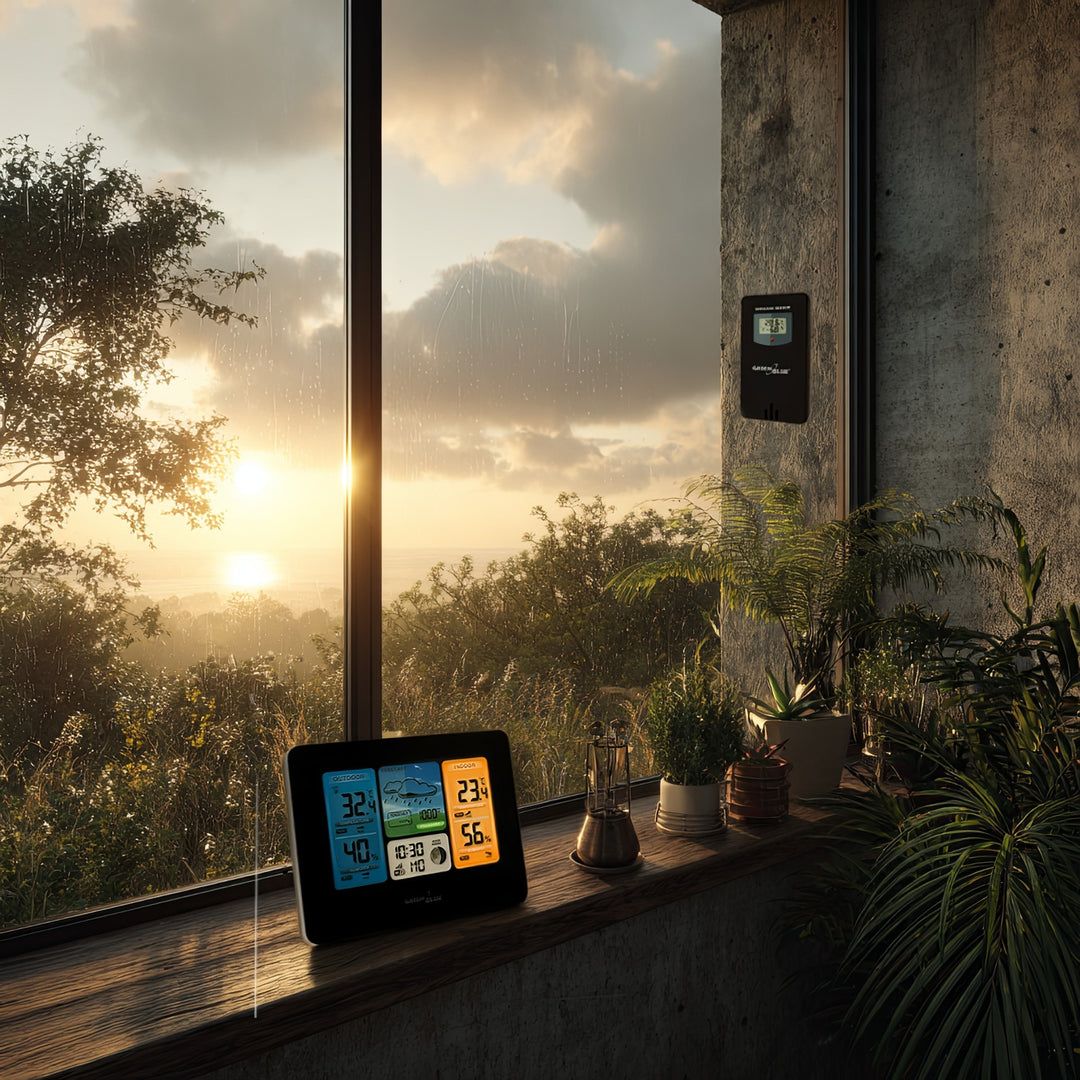 Station météo contrôlée sans fil avec WiFi GreenBlue GB522