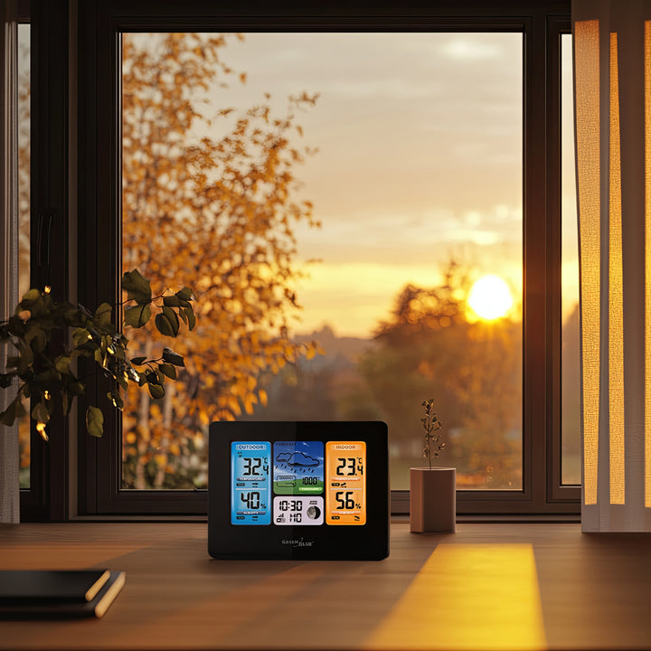 Station météo contrôlée sans fil avec WiFi GreenBlue GB522