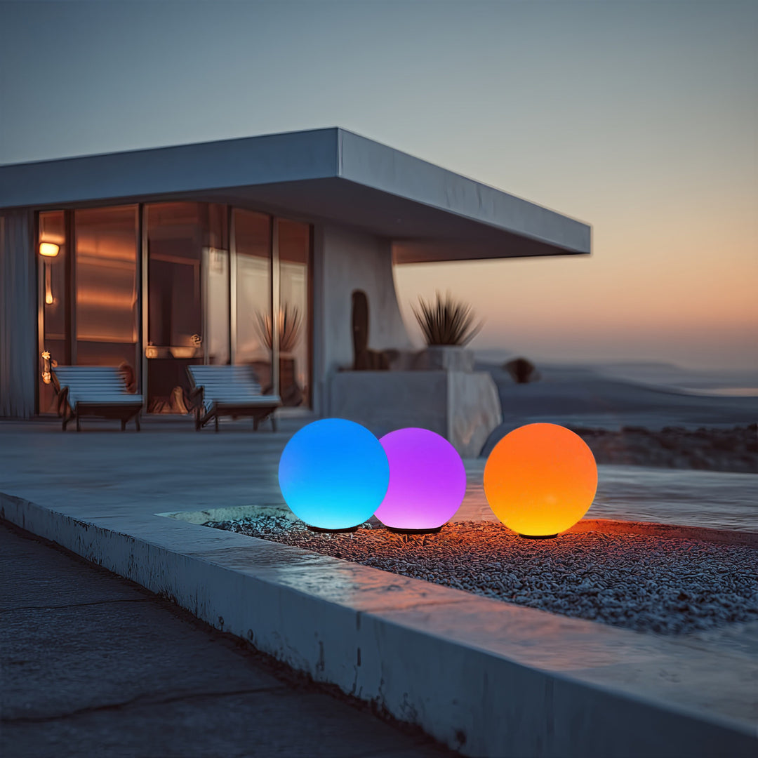 Lampe solaire LED extérieure sur pied colorée GreenBlue GB165