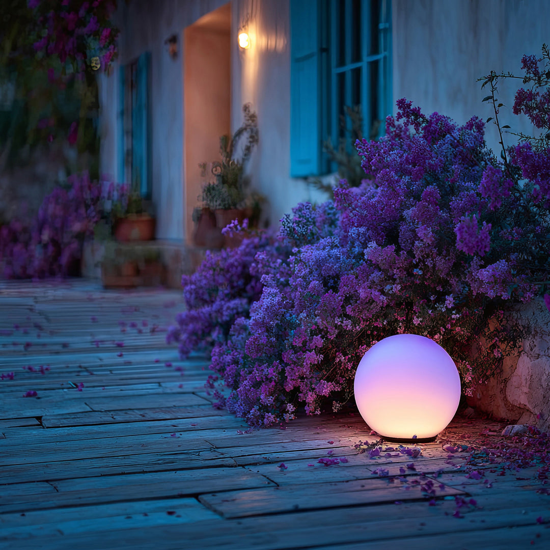Lampe solaire LED extérieure sur pied colorée GreenBlue GB165